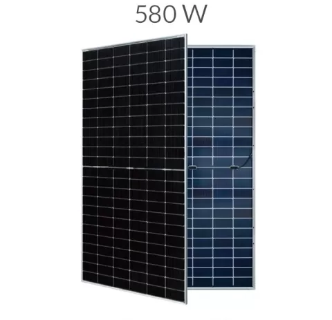 پنل خورشیدی 580 وات مونو کریستال دو طرفه برند AE SOLAR