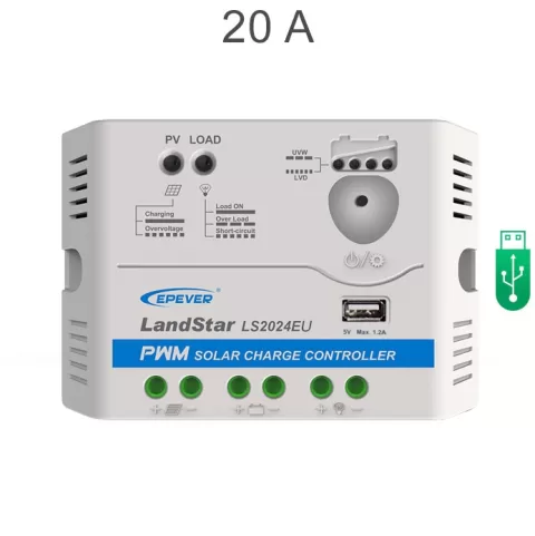شارژ کنترلر 20A و 24V مدل LS2024EU سری PWM برند EPEVER