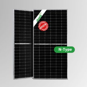 a product image of a 615watt solar panel by Jinko solar brand