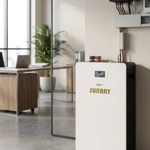 a sunray battery lithium phosphate inserted in a home